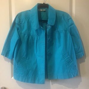 Teal blue jacket
